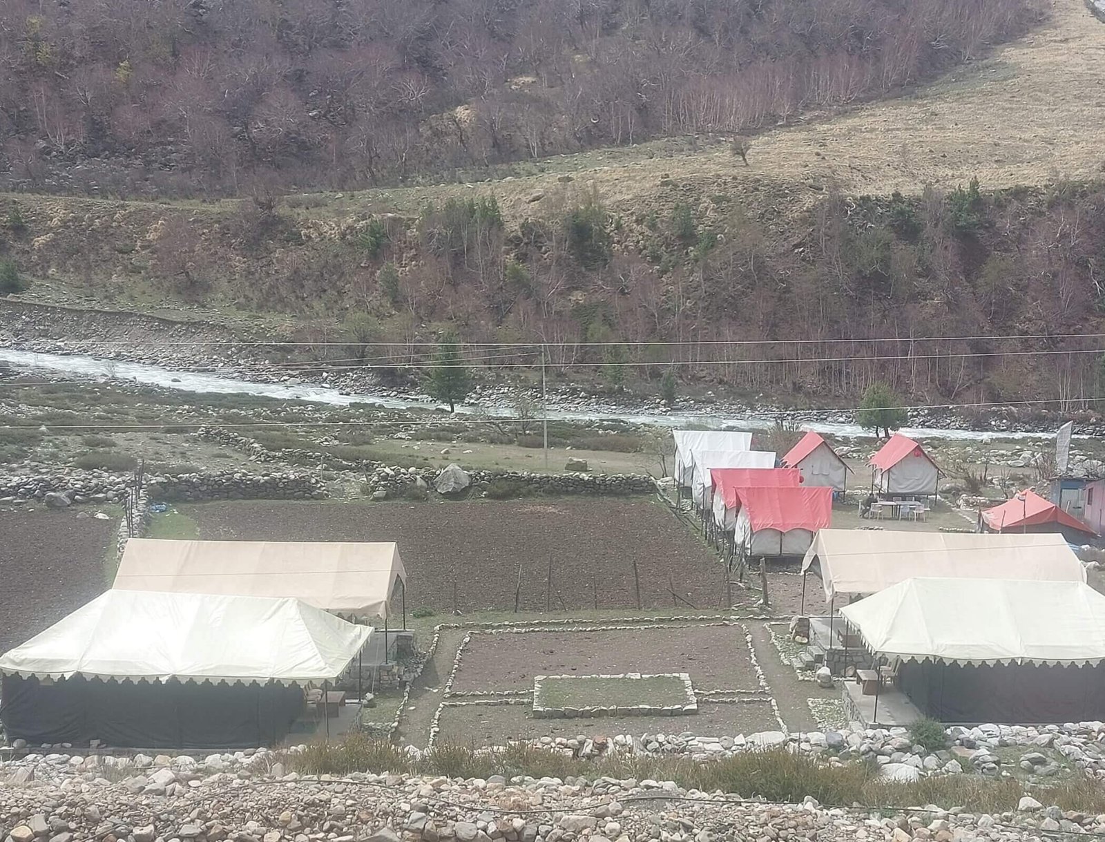 Tent city for accommodation for Spiti Marathon
