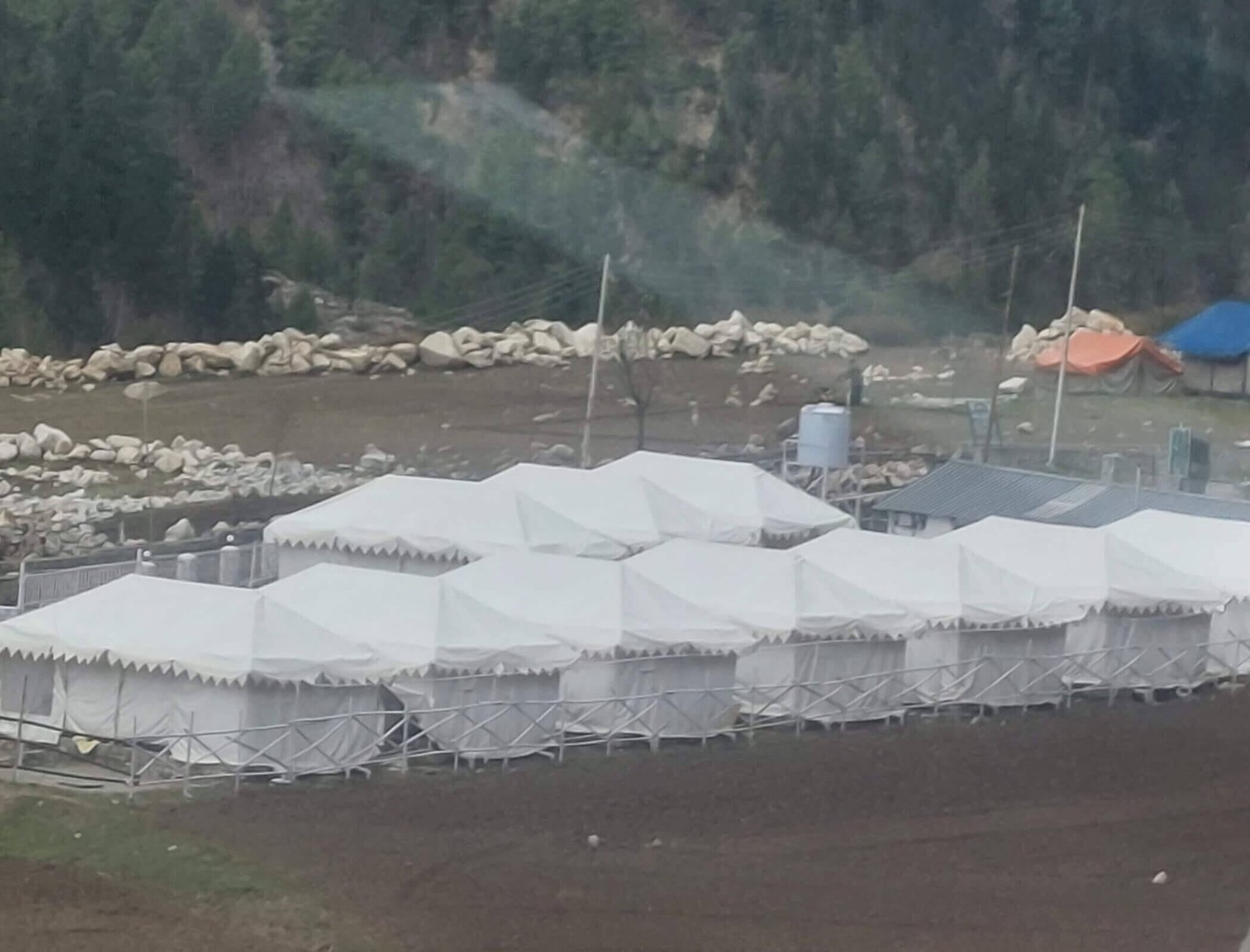 Tent city for accommodation for Spiti Marathon