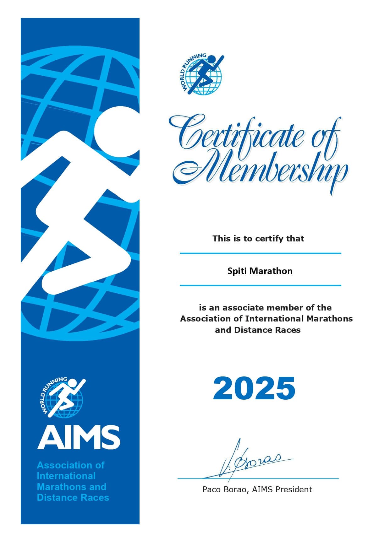 AIMS Membership Certification